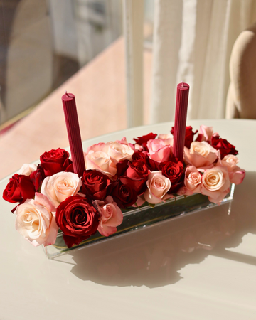 Vaso Acrílico Retangular 16 Furos 34 x 10 x 7 cm